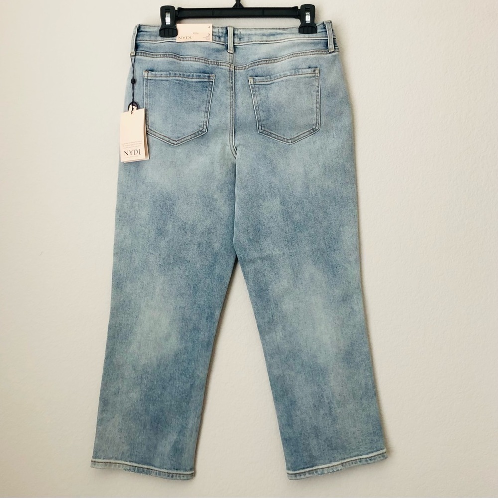 NWT NYDJ Piper Relaxed Crop Straight Leg Jeans in Radiance size 4 - Picture 14 of 16